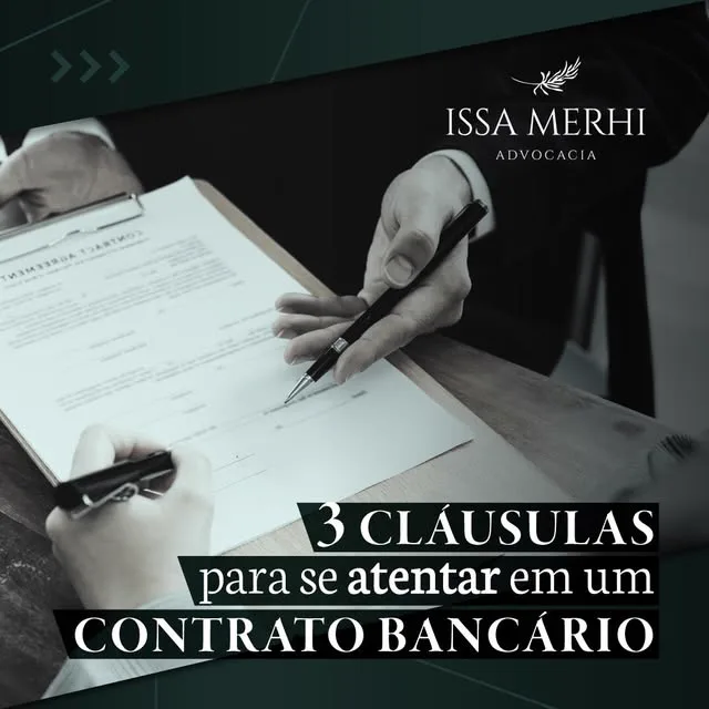 Post: 3 cláusulas para se atentar em um contrato bancário